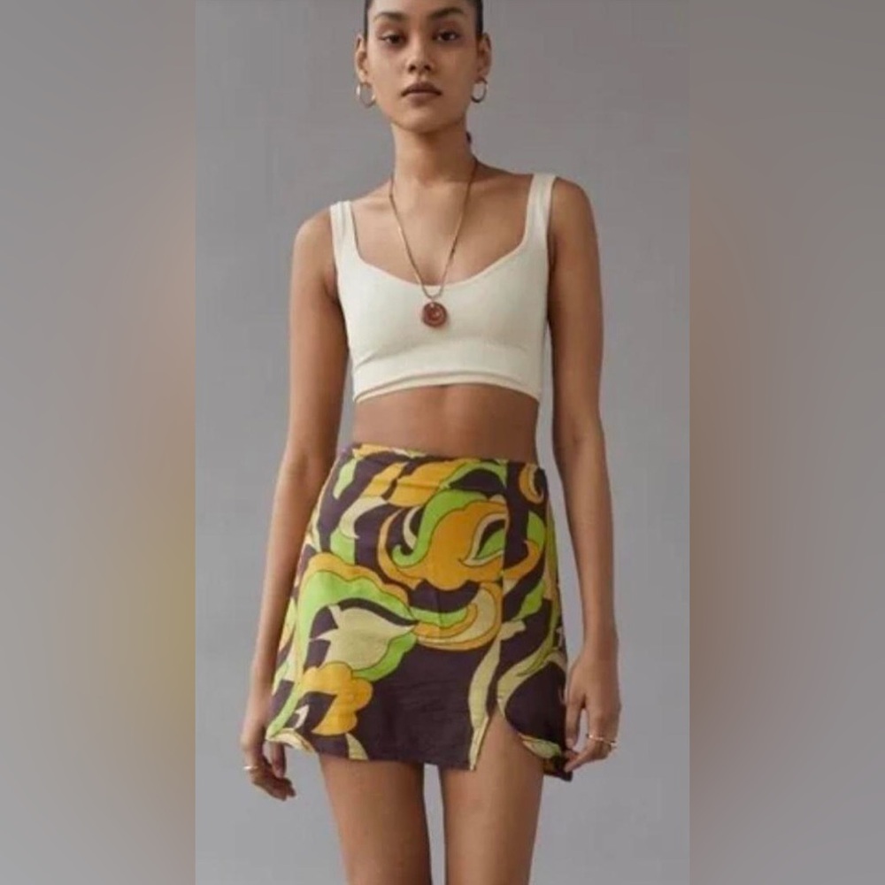NWT Urban Outfitters Linen Blend Mini Skirt